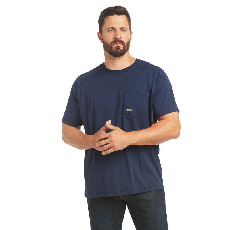 Ariat T-Shirts Herren - Rebar Heat Fighter Navy ( DBPUY-2059 )